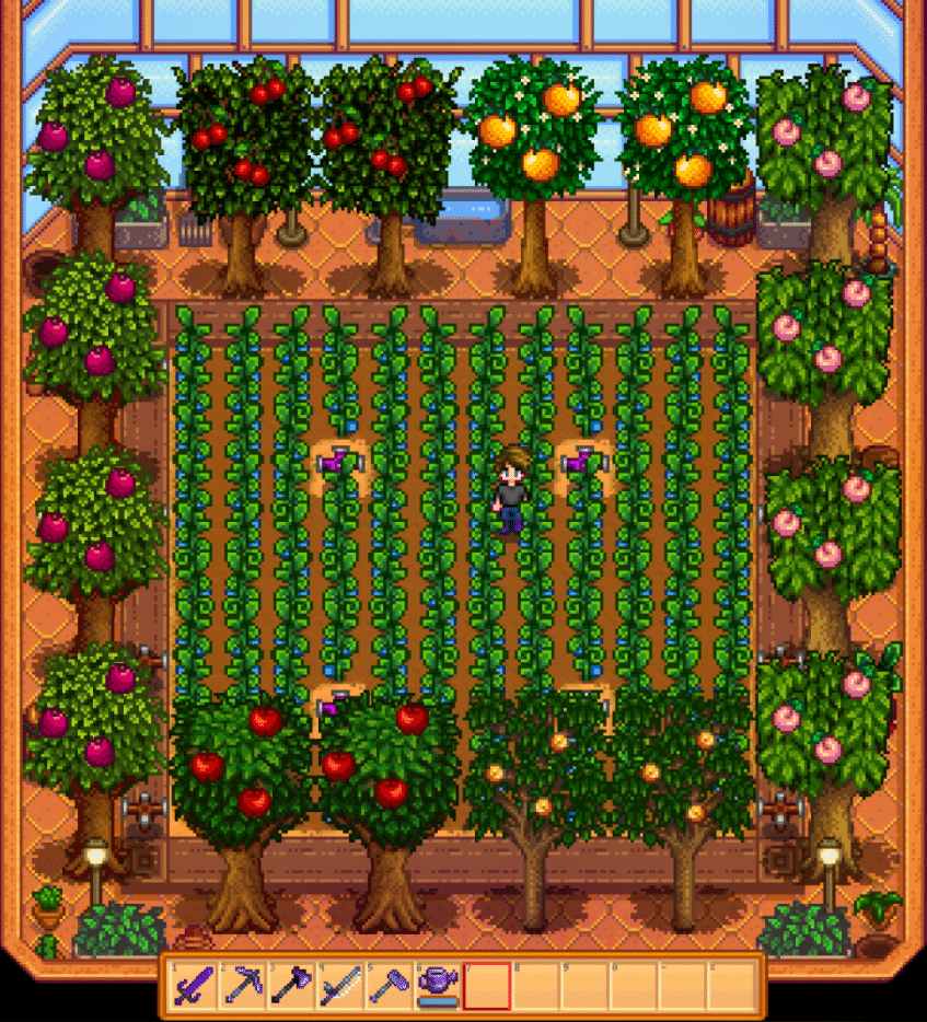 stardew greenhouse layout hops