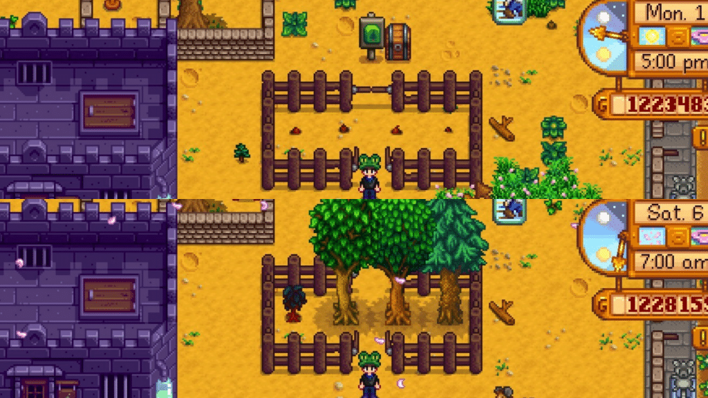 stardew valley planting trees next to water