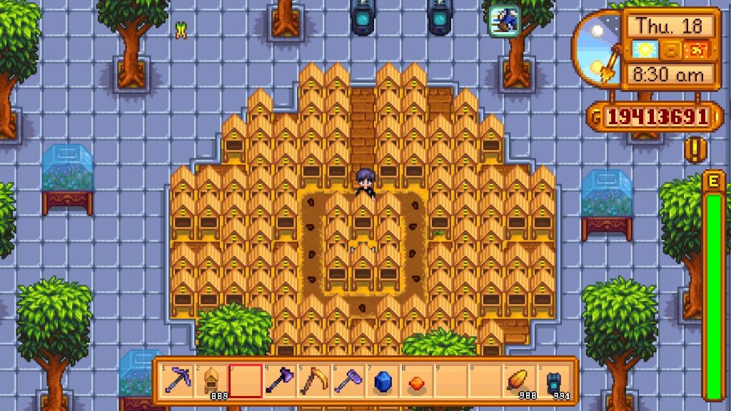The optimal Bee House layout for Stardew Valley.