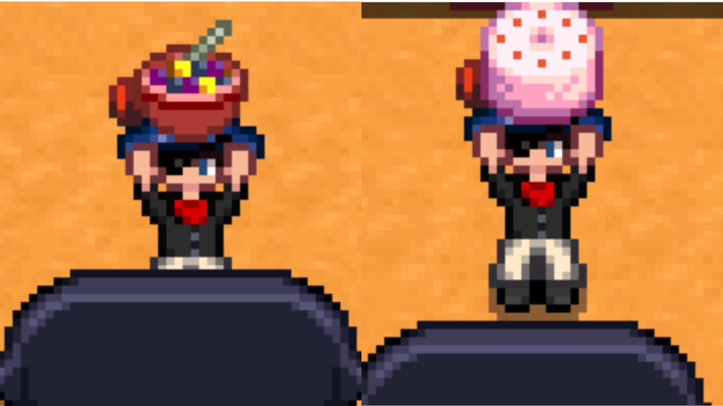 The Fruit Salad and Pink Cake in Stardew Valley.
