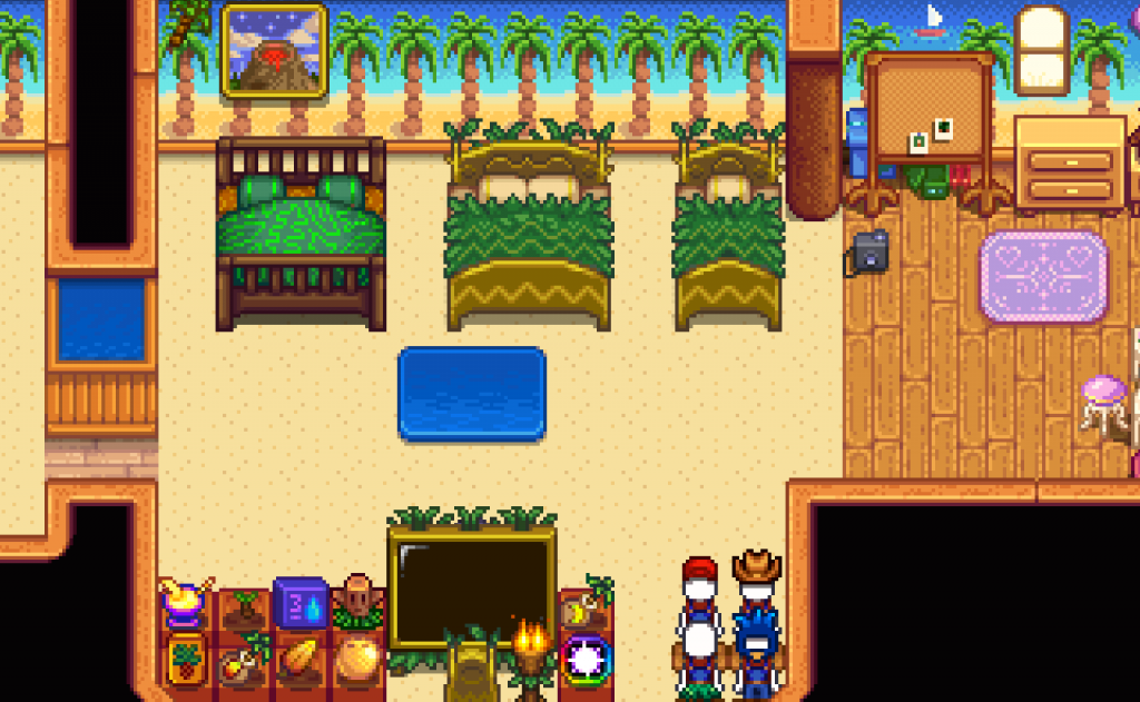A room full of items from the Island Trader.