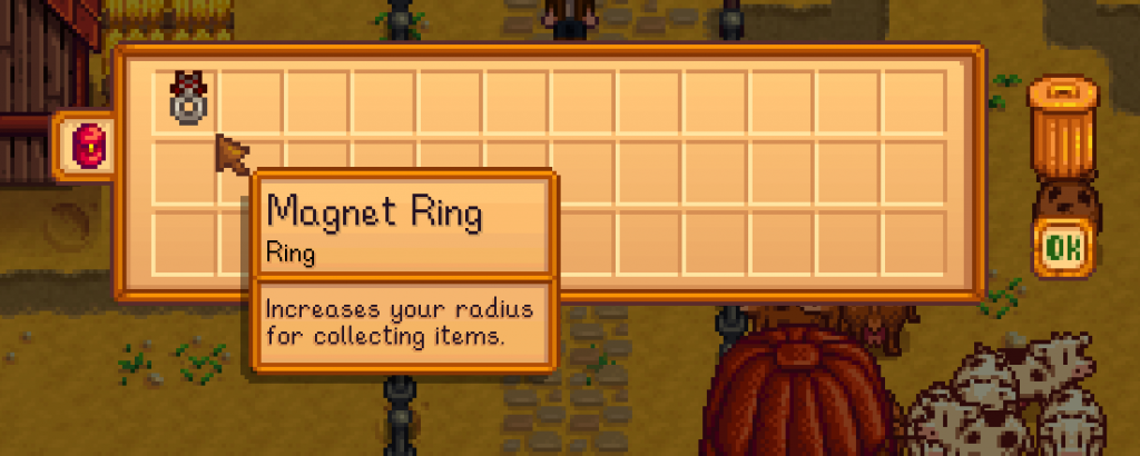 Magnet Ring on empty slot in inventory