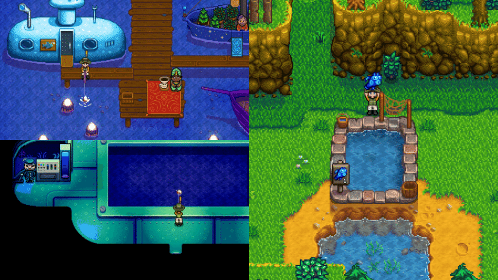 Spookfish at the Fish Pond in Stardew Valley.