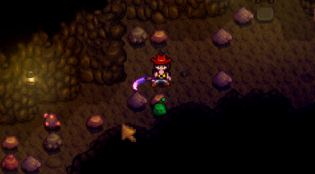 Player fighting with dragontooth cutlass in stardew valley the mines