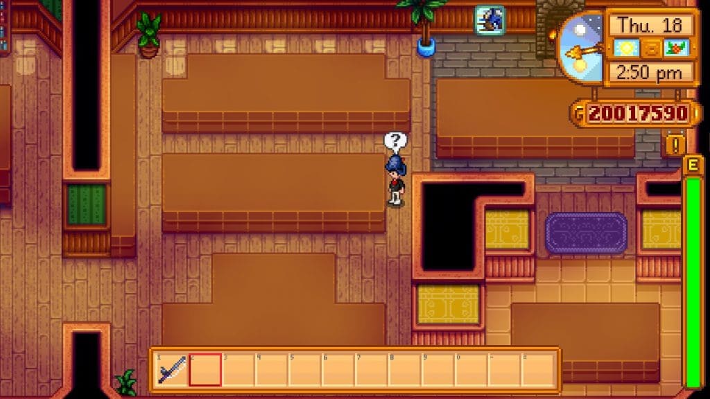 The player wondering how to fill up the Museum in Stardew Valley.