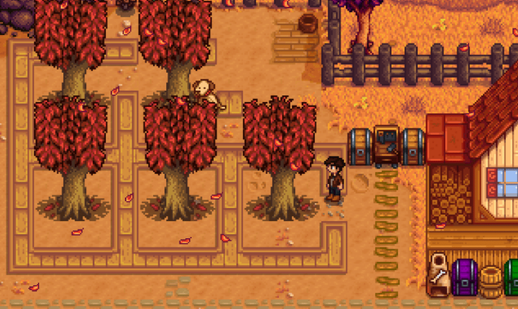 player in stardew valley during fall