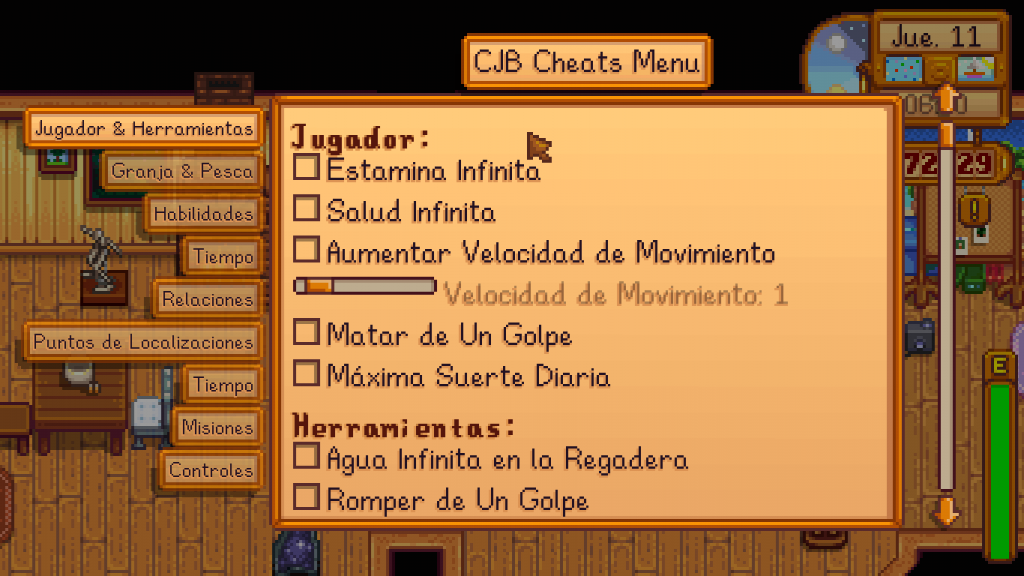 cheat mod stardew valleuy