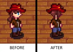 Stardew Valley clothing mods - Hats Won't Mess Up The Hair