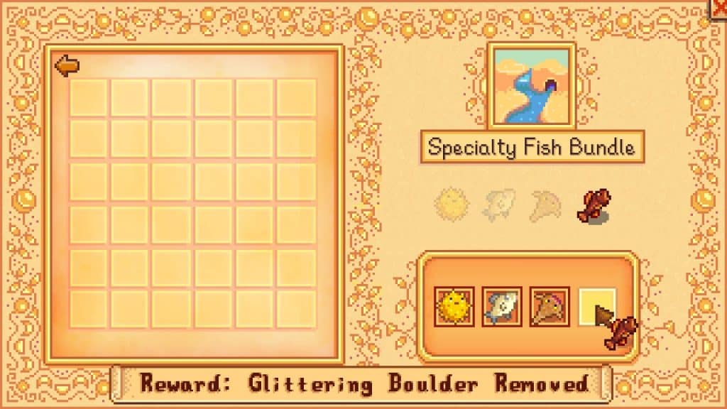 The in-game Specialty Fish bundle you can complete in the Community Center.