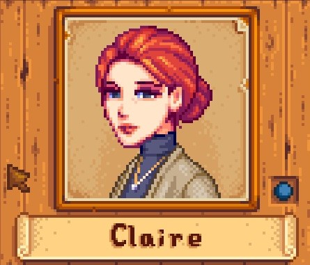 Claire Profile Picture shown during dialogue.